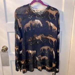 Show Me Your MuMu horses sweater tunic
